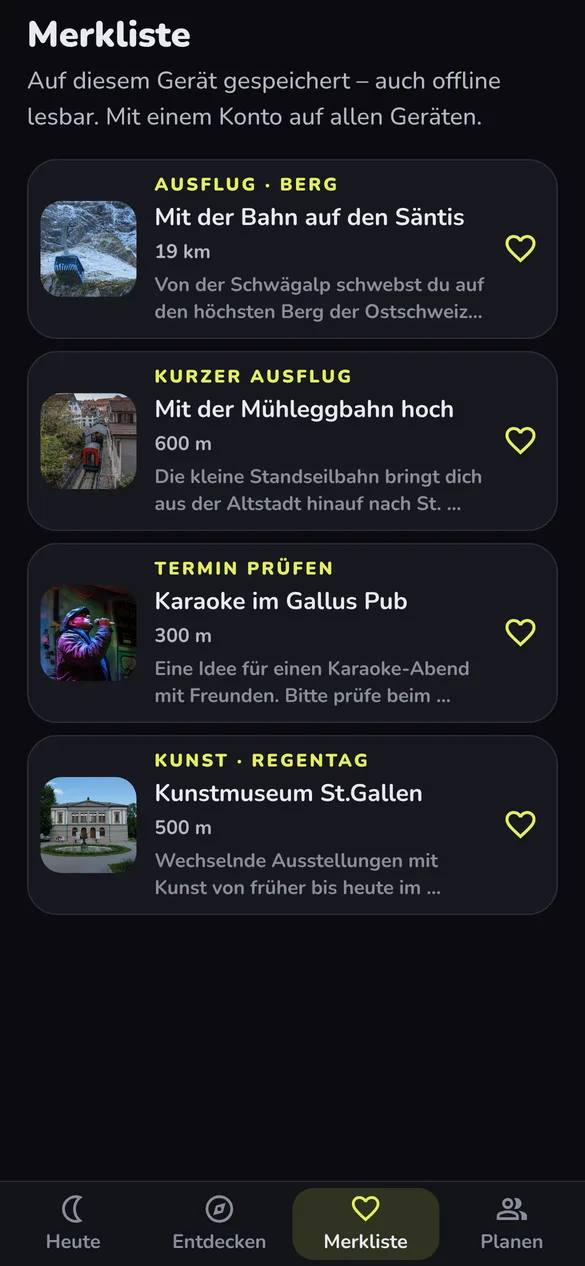 Merkliste